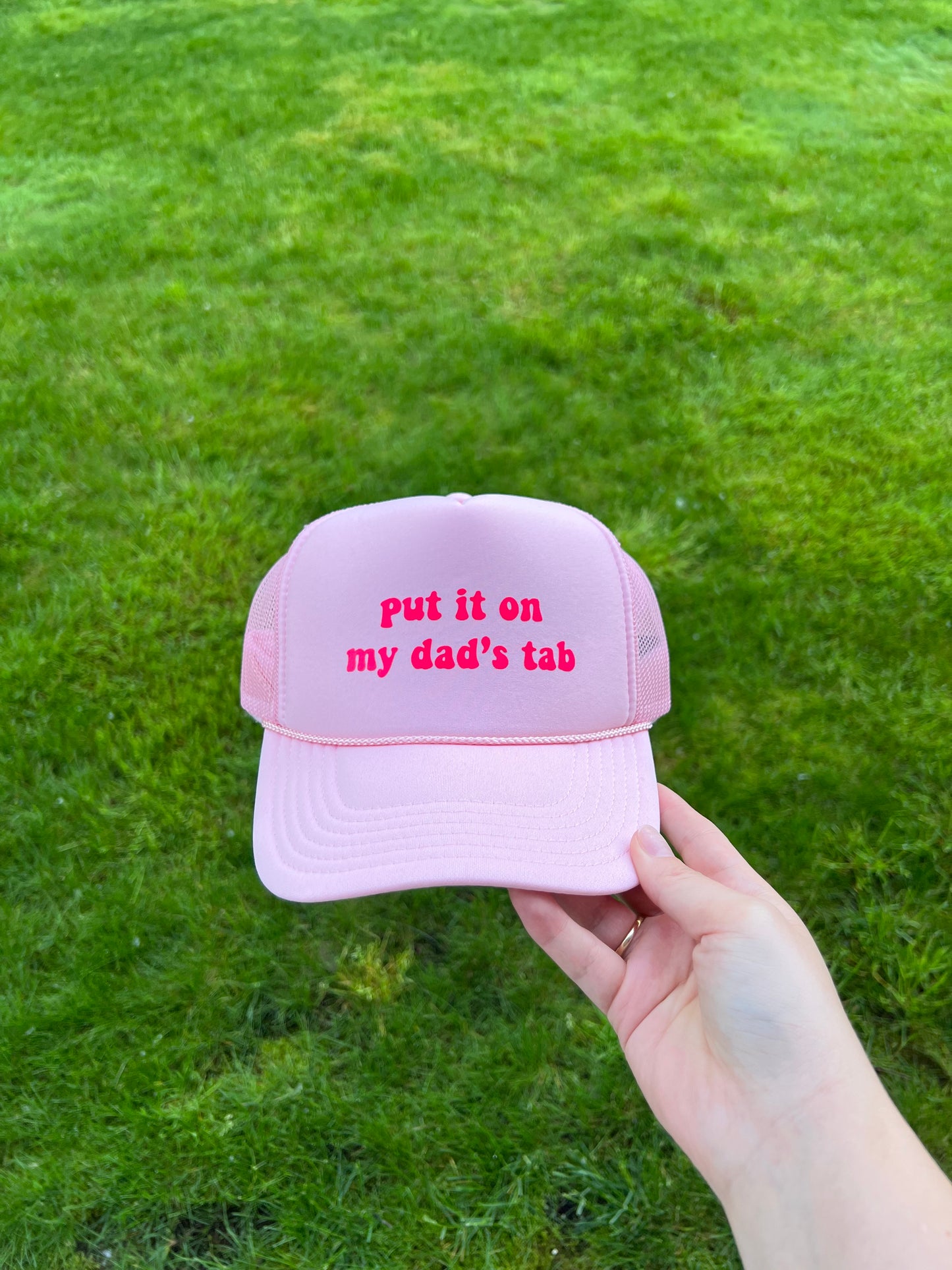 put it on my dads tab cap