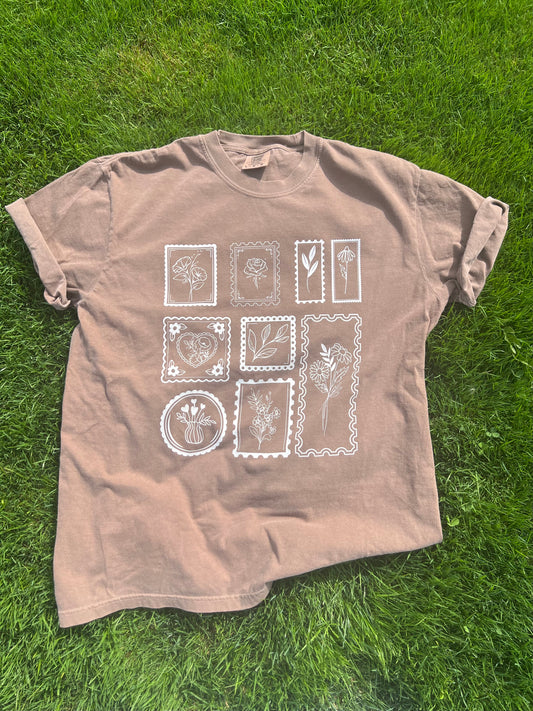 stamp flower tee
